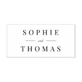 Tampon Auto-encreur Design moderne classique Couple Nom Mariage (Design)