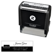 Tampon Auto-encreur Design noir et blanc (En situation)