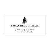 Tampon Auto-encreur Dessin à la main de l'arbre forestier mariage (Design)