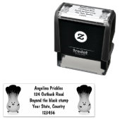 Tampon Auto-encreur dessin animé mignon de bok choy (En situation)