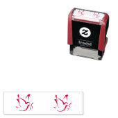 Tampon Auto-encreur Dessin de la paix de la colombe (En situation)