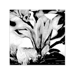 Tampon Auto-encreur Dessin d'une branche de fleur de magnolia s'encast