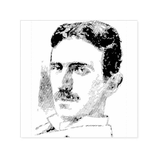 Tampon Auto-encreur Dessin Nikola Tesla (Design)