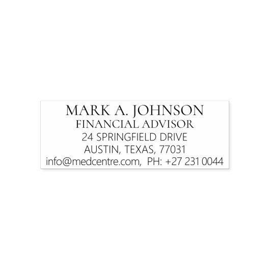 TAMPON AUTO-ENCREUR  DÉTAILS GÉNÉRAUX PROFESSIONNELS (Design)