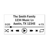 Tampon Auto-encreur Diffusion de musique Adresse de retour à thème (Design)