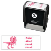 Tampon Auto-encreur Dilophosaurus dessin animé (En situation)
