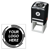Tampon Auto-encreur do-it-yourself logo personnalisé (En situation)