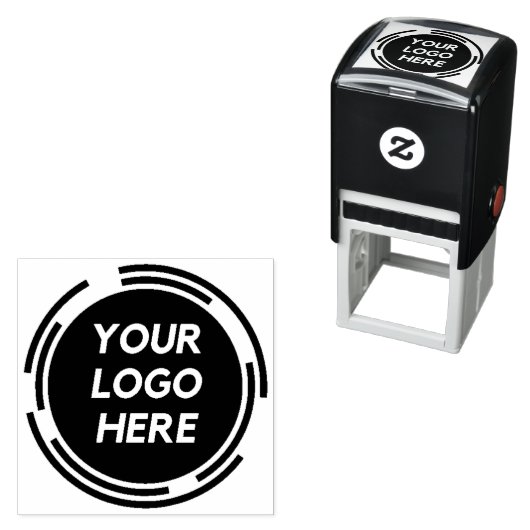 Tampon Auto-encreur do-it-yourself logo personnalisé (En situation)