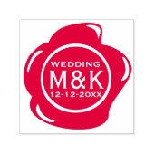 Tampon Auto-encreur do-it-yourself Mariage Funny Faux Red Wax Seal Mon (Design)