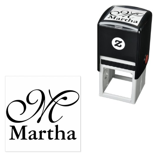 Tampon Auto-encreur do-it-yourself - Simple Monogramme / Nom (En situation)