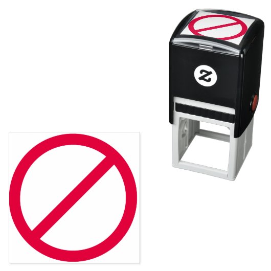Tampon Auto-encreur DO NOT anti-red circle with slash (En situation)