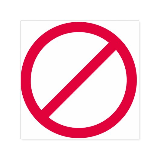 Tampon Auto-encreur DO NOT anti-red circle with slash (Design)