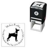 Tampon Auto-encreur Dobermann Pinscher Chien Chien Puppy Dobie (En situation)