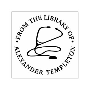 Tampon Auto-encreur Docteur Infirmière Stéthoscope “De la bibliothèque