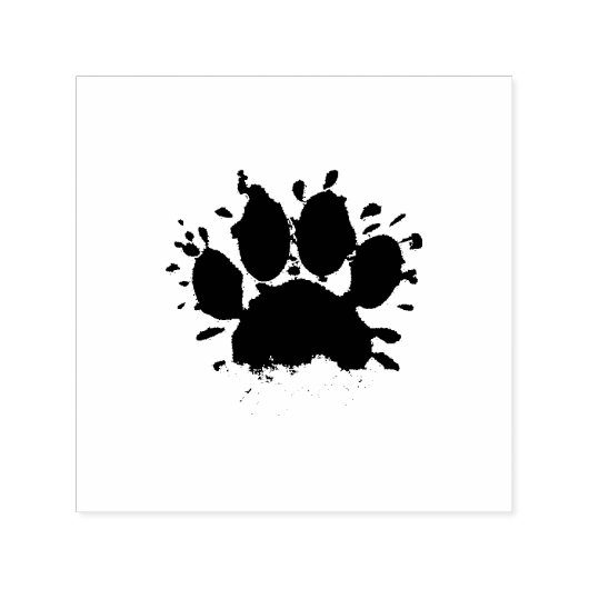 Tampon Auto-encreur Dog Paw Print Watercolor Canine Paw (Design)
