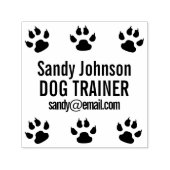 Tampon Auto-encreur Dog Walker Trainer Vet Pet Business Customized (Design)