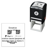 Tampon Auto-encreur Donation Collection conseil pot ajouter votre q r  (En situation)