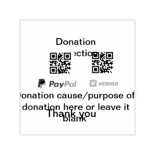 Tampon Auto-encreur Donation Collection conseil pot ajouter votre q r