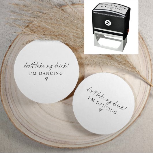 Tampon Auto-encreur Don't Take My Drink Wedding Coaster