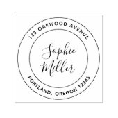 Tampon Auto-encreur Double bordure moderne Adresse de retour (Design)