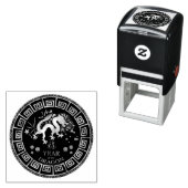 Tampon Auto-encreur Dragon chinois Zodiac ID542 (En situation)