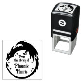 Tampon Auto-encreur Dragon de Fantaisie Féroce De la bibliothèque de (En situation)