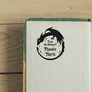 Tampon Auto-encreur Dragon d'Imaginaire de Fierce de la bibliothèque d