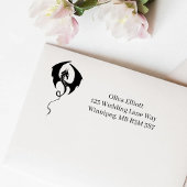 Tampon Auto-encreur Dragon tribal noir