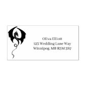 Tampon Auto-encreur Dragon tribal noir (Design)