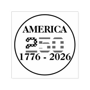 Tampon Auto-encreur Drapeau américain 250e anniversaire 1776-2026 État