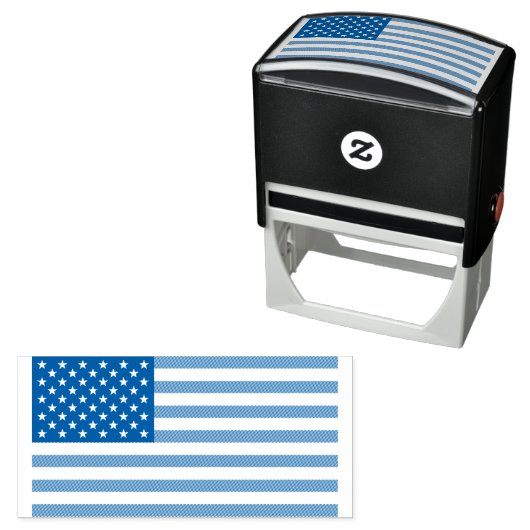 Tampon Auto-encreur Drapeau américain - États-Unis d'Amérique - Patrio (En situation)