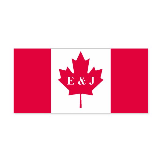 Tampon Auto-encreur Drapeau canadien (Design)