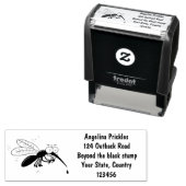 Tampon Auto-encreur Drôle dessin d'insecte moustique (En situation)