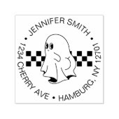 Tampon Auto-encreur Drôle Halloween Botiful Ghost Adresse de retour (Design)