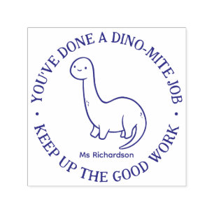 Tampon Auto-encreur Drôle mignon Dinosaur Dynamite Professeur Louer