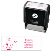 Tampon Auto-encreur Drôle singe-singe macaque à queue de lion (En situation)