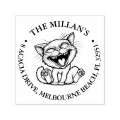 Tampon Auto-encreur Drôle thème de chat fou (Design)