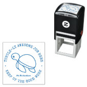 Tampon Auto-encreur Drôle Turtle mignonne Awesome Professeur Louer (En situation)