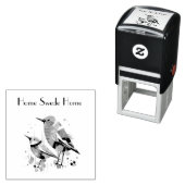 Tampon Auto-encreur Duet Scandi Aviary, sur mesure (En situation)