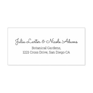 Tampon Auto-encreur Dusty Brunt Orange Peony Flowers Mariage de automn