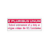 Tampon Auto-encreur E PLURIBUS - Timbre UNUM - Rouge/Moyen (Design)
