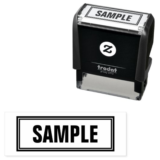TAMPON AUTO-ENCREUR  ÉCHANTILLON DE BUREAU POMPIER AUTO-INKING (En situation)