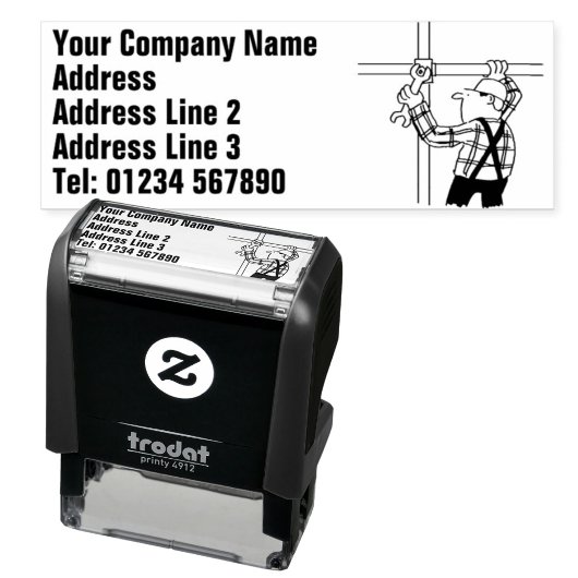 Tampon Auto-encreur Écran et échafaudage, Érection d'échafaudage