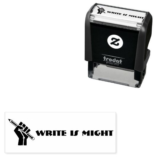 Tampon Auto-encreur Écrire est une force (En situation)