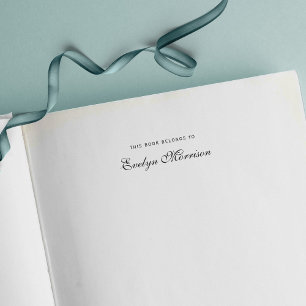 Tampon Auto-encreur Écriture Élégante Ce Livre Appartient À