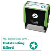 Tampon Auto-encreur "Effort exceptionnel !" Timbre en caoutchouc Tutor (En situation)