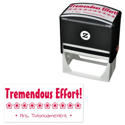 Tampon Auto-encreur "Effort prodigieux !" Marquage du tampon en caoutc (En situation)