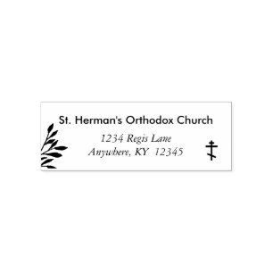 Tampon Auto-encreur Eglise chrétienne orthodoxe Feuilles délicieux