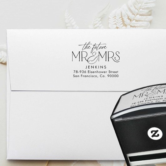 Tampon Auto-encreur Elegan Future M. et Mme Allocution Mariage