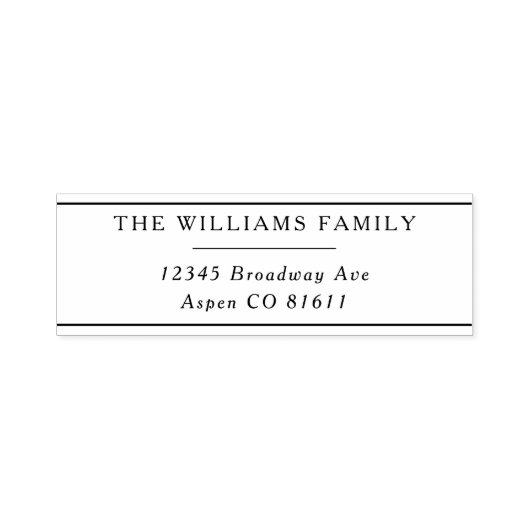 Tampon Auto-encreur Elegance Classic Adresse de retour (Design)